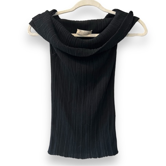 Nina Ricci Paris Black Cowlneck Sleeveless Top - Picture 1 of 3